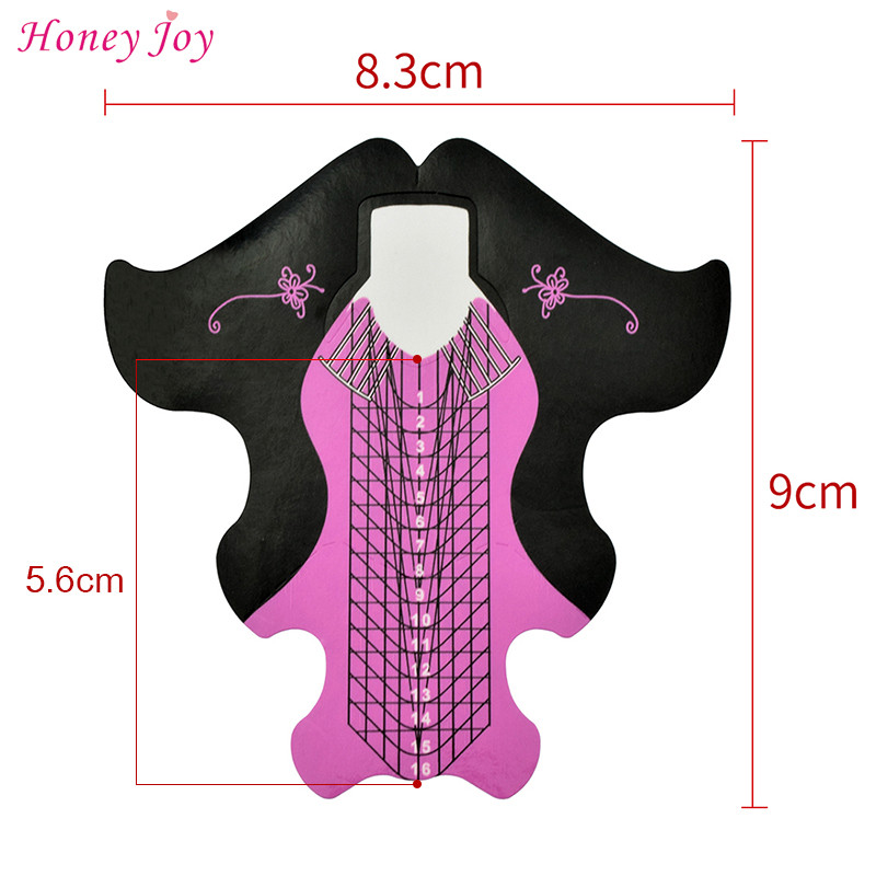 50 бр./100 бр. Pro Square/Rhombus/Stiletto Най-дълга форма за нокти Акрилни нокти UV гел Ръководна форма за удължаване на ноктите Самозалепващ се стикер