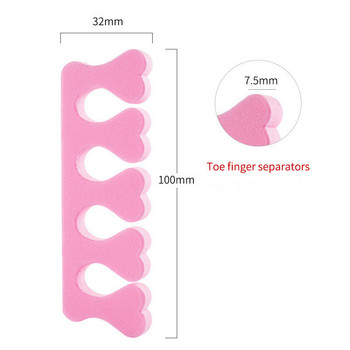Ροζ 50 τεμ./Σετ Δημοφιλή μαλακό αφρό σφουγγάρι διαχωριστικά δακτύλων διαχωριστικά δακτύλων Διαχωριστικά νυχιών Εργαλεία τζελ νυχιών μανικιούρ πεντικιούρ