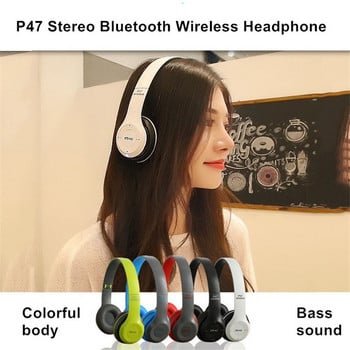Ασύρματα ακουστικά Bluetooth 5.0 Πτυσσόμενα ακουστικά HIFI Stereo Bass Παιδικό κράνος για κορίτσια Δώρο με μικρόφωνο για παιχνίδια με κινητά τηλεόραση