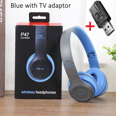 Căști fără fir Bluetooth 5.0, pliabile, HIFI, stereo, bass, pentru copii, fete, cadou, cu microfon, pentru jocuri TV mobil