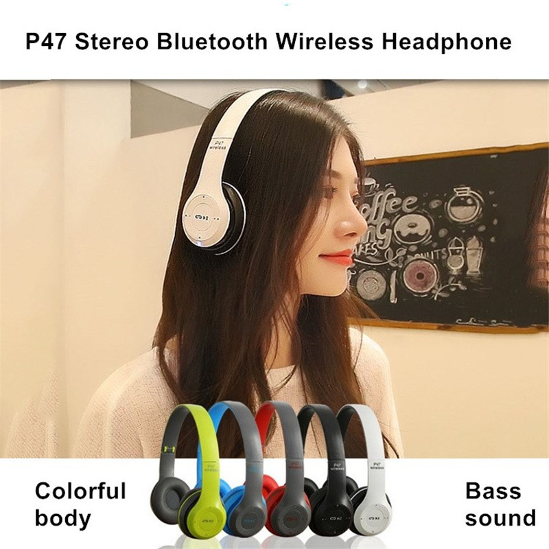 Căști fără fir Bluetooth 5.0, pliabile, HIFI, stereo, bass, pentru copii, fete, cadou, cu microfon, pentru jocuri TV mobil