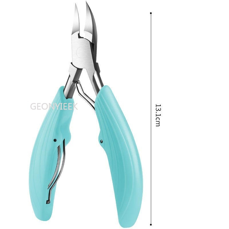 Professzionális lábujj körömvágó vágó benőtt köröm eszköz Thick Nails Elhalt bőr szennyeződés eltávolító Super Sharp ívelt pengéjű köröm eszköz