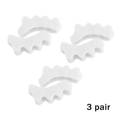 1 pora nagų pirštų skirtuvų silikoninių pėdų pirštų atskyrimo priemonių, lanksčios buniono korektorius tiesintuvo pirštų tarpiklio pėdų priežiūros priemonė