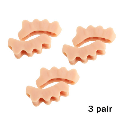 1 pora nagų pirštų skirtuvų silikoninių pėdų pirštų atskyrimo priemonių, lanksčios buniono korektorius tiesintuvo pirštų tarpiklio pėdų priežiūros priemonė