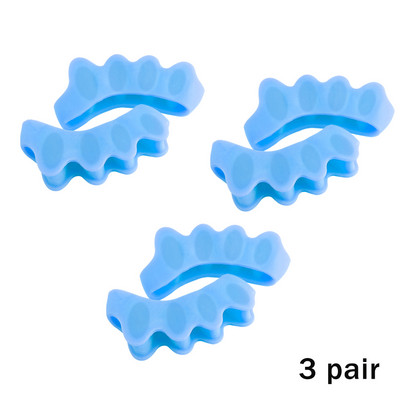 1 pora nagų pirštų skirtuvų silikoninių pėdų pirštų atskyrimo priemonių, lanksčios buniono korektorius tiesintuvo pirštų tarpiklio pėdų priežiūros priemonė