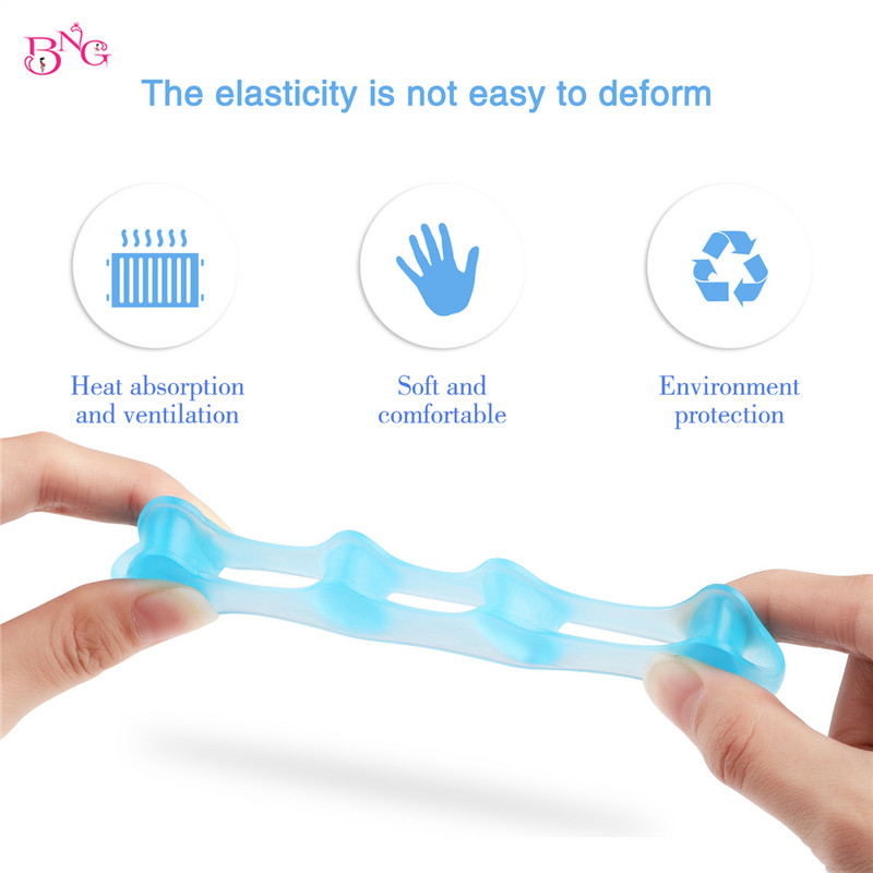 1 pora nagų pirštų skirtuvų silikoninių pėdų pirštų atskyrimo priemonių, lanksčios buniono korektorius tiesintuvo pirštų tarpiklio pėdų priežiūros priemonė