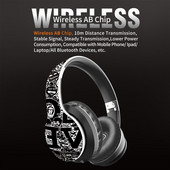 Nove modne Graffiti slušalice Bluetooth 5.0 slušalice Bežične slušalice Slušalice za telefon IOS Android PC Podrška Žičani TF FM