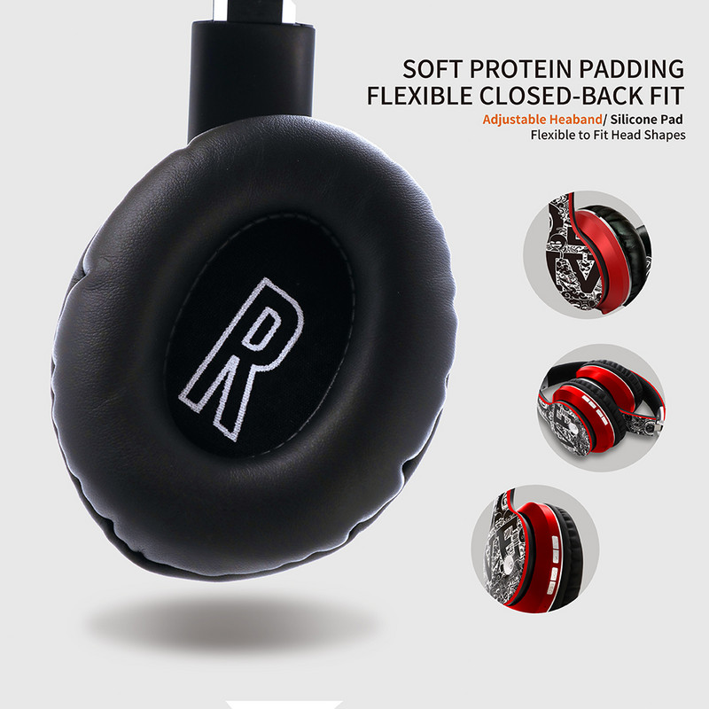 Nove modne Graffiti slušalice Bluetooth 5.0 slušalice Bežične slušalice Slušalice za telefon IOS Android PC Podrška Žičani TF FM