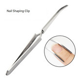 Pinceta za oblikovanje ekstenzija noktiju od nehrđajućeg čelika Kliješta za ukrštene kopče za nokte Fototerapija Alat za oblikovanje ekstenzija noktiju za manikuru