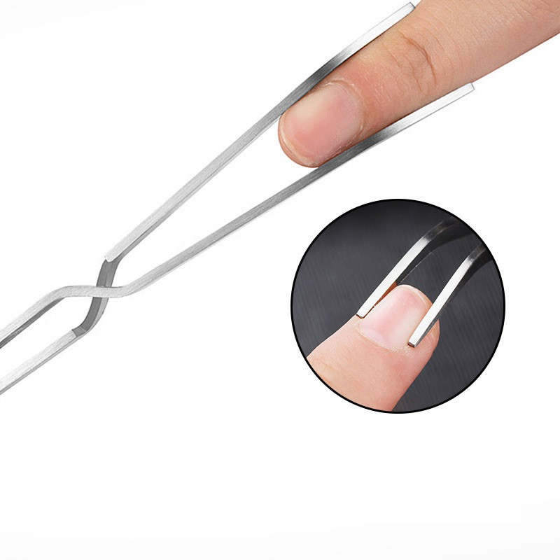 Pinceta za oblikovanje ekstenzija noktiju od nehrđajućeg čelika Kliješta za ukrštene kopče za nokte Fototerapija Alat za oblikovanje ekstenzija noktiju za manikuru