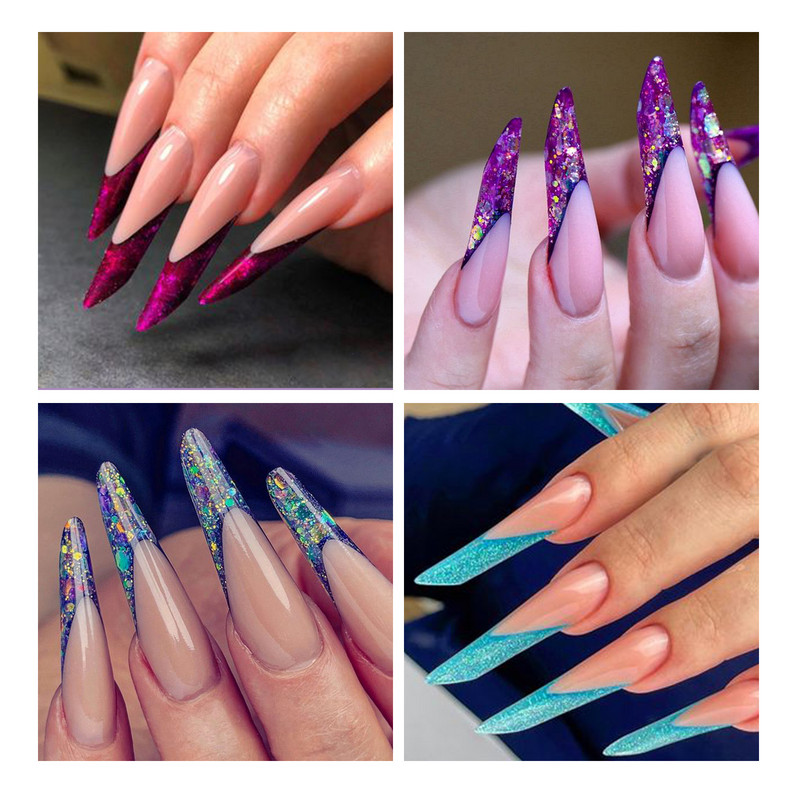 Besplatan dar 2022. Mekani dvostruki oblici za nokte, francuski lažni savjeti, sustav za nadogradnju, UV poli gel za nokte, akrilni ukras, umjetni kalup, kopča za oblik