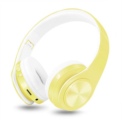 Noua sosire Macaron Colors Audio stereo Mp3 Căști Bluetooth Căști fără fir Suport pentru căști Card SD cu microfon Redare 20 de ore