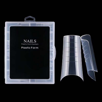 Kutija od 120 komada Dvostruki oblici za nokte Kalupi za produžetke Brza izgradnja Poli UV gel gornji oblici za vrhove Almond Lijes Višekratni gornji oblici za višekratnu upotrebu