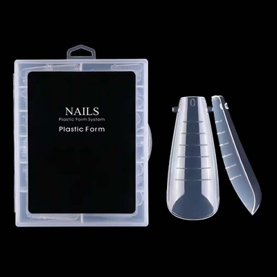 Kutija od 120 komada Dvostruki oblici za nokte Kalupi za produžetke Brza izgradnja Poli UV gel gornji oblici za vrhove Almond Lijes Višekratni gornji oblici za višekratnu upotrebu