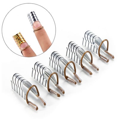 5 buc o cutie Sfaturi reutilizabile pentru unghii Acrilic French Gel Extensie Curl Polish Gel UV Extensie Autocolant Folii Ghid Forme Nail Art Tool