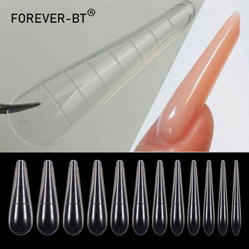 Poly UV Extension Gel Καλούπι για γρήγορη δόμηση Fake Nail Full Cover Stiletto Nail Extension DIY Art Decoration Dual Forms Tips