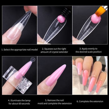 120 Pcs/Set Clear Dual Forms Nail System Full Cover Quick Building Gel Mold Tips Καλούπια Επέκτασης Νυχιών Καλούπια Επάνω Φόρμες για Νύχια Συμβουλές