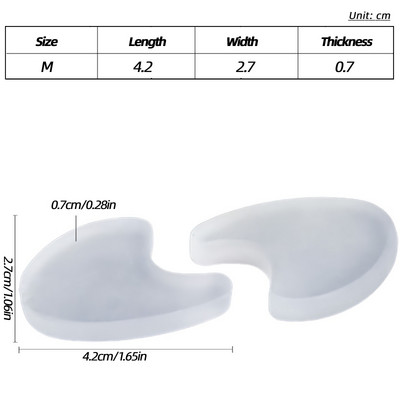 4 komada = 2 para Silikonski odvajači nožnih prstiju Adjuster čukljeva kosti Hallux Valgus korektor Alati za njegu stopala Odstojnik za palac Štitnik