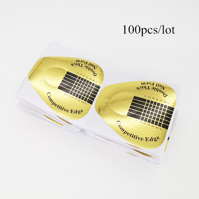 100db/tétel körömformák francia UV géllakk hosszabbító építő útmutató stencil görbe matrica forma matrica manikűr köröm művészeti eszközök