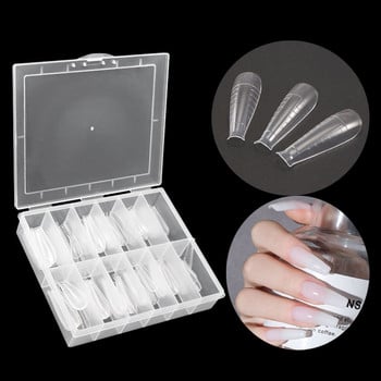 2022 NEW Quick Building Nails Mold Fake Nail Extension DIY Art Tools Nail Forms Tips UV Nail Extension Gel Dual Forms 120Pcs