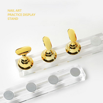 5 τεμ. Fase Nail Tips Practice Display Stand Σκακιέρα Μαγνητικό σετ θήκης πρακτικής Polish Gel Color Stand Εργαλείο