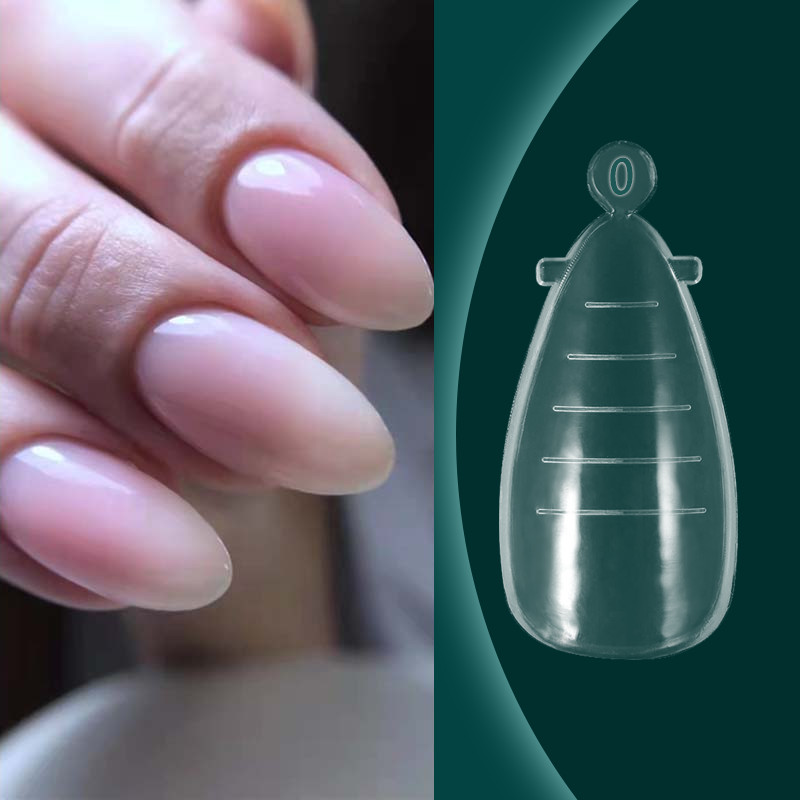 FILI 144/120 DB Kettős formájú Nail Poly UV Nails Gel System átlátszó újrafelhasználható barkács körömhosszabbító forma Gyors építő köröm felső forma