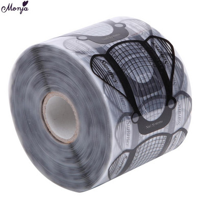 Monja Fish Shape Nail Art French Acrylic UV Gel Tips Extension Builder Form Guide Stencil Manicure Tool