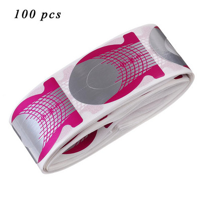 Monja Fish Shape Nail Art Francia akril UV gél tippek Extension Builder Form Guide Stencil manikűr eszköz