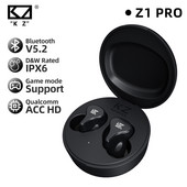 Ασύρματα ακουστικά KZ Z1 Pro Έλεγχος αφής Ακύρωση θορύβου Συμβατά με Bluetooth 5.2 Αθλητικά ακουστικά True Wireless Headset