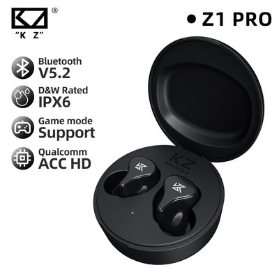 Ασύρματα ακουστικά KZ Z1 Pro Έλεγχος αφής Ακύρωση θορύβου Συμβατά με Bluetooth 5.2 Αθλητικά ακουστικά True Wireless Headset