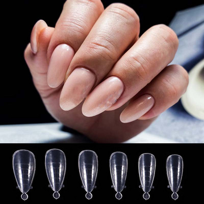 60 db táska kettős forma hosszabbításhoz Orosz Nails Art Tips Quick Builder UV Gel Top Forms Forma akril körmök manikűr eszköz