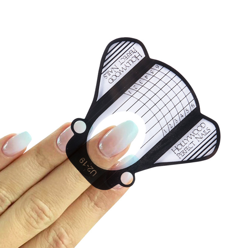 500 komada Obrasci za nadogradnju noktiju Gel za nadogradnju noktiju Manikura Francuski dizajn Gornja šablona Naljepnica za izradu rola Nail Art LA941-3