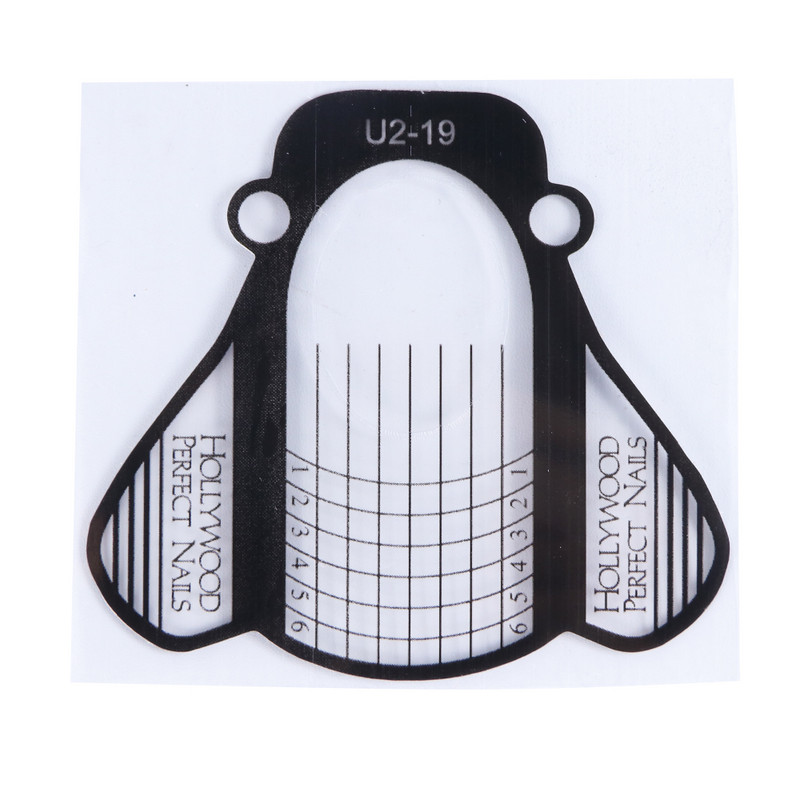 500 komada Obrasci za nadogradnju noktiju Gel za nadogradnju noktiju Manikura Francuski dizajn Gornja šablona Naljepnica za izradu rola Nail Art LA941-3