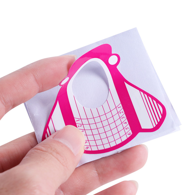 500 komada Obrasci za nadogradnju noktiju Gel za nadogradnju noktiju Manikura Francuski dizajn Gornja šablona Naljepnica za izradu rola Nail Art LA941-3