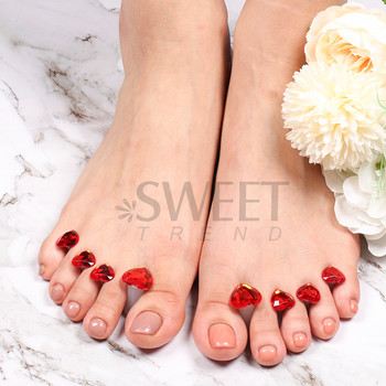 8 τμχ Daisy Gem Nail Art Toes Separators Πόδια σιλικόνης Διαχωριστικά δάχτυλα Gel Polish Supplies Salon SWS13