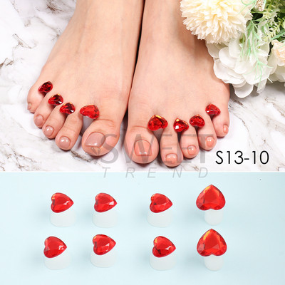 8PCS. Daisy Gem Nail Art Separatori za prste Silikonski separatori za stopala za prste Gel lak pribor za salone Pedikura Alat za manikuru SWS13