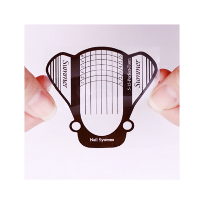 100 komada Proširi oblik nokta UV gel oblik papira za izgradnju Francuski šablon za produžavanje vrhova prstiju Samoljepljivi alat za popravak noktiju