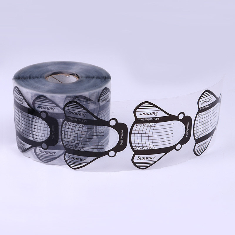 100 komada Proširi oblik nokta UV gel oblik papira za izgradnju Francuski šablon za produžavanje vrhova prstiju Samoljepljivi alat za popravak noktiju