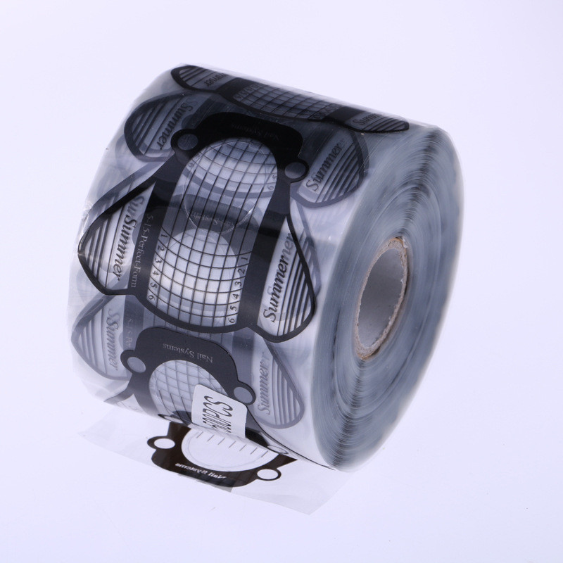 100 komada Proširi oblik nokta UV gel oblik papira za izgradnju Francuski šablon za produžavanje vrhova prstiju Samoljepljivi alat za popravak noktiju