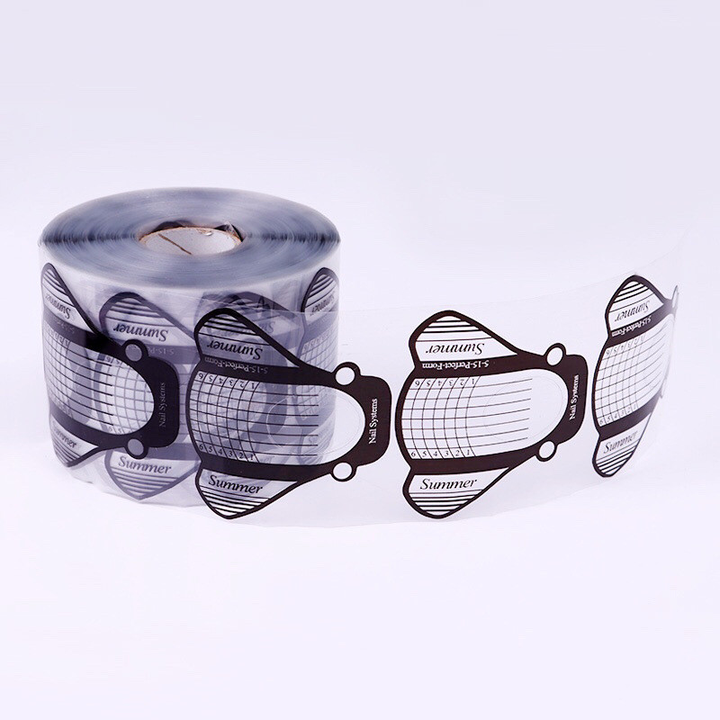 100 komada Proširi oblik nokta UV gel oblik papira za izgradnju Francuski šablon za produžavanje vrhova prstiju Samoljepljivi alat za popravak noktiju