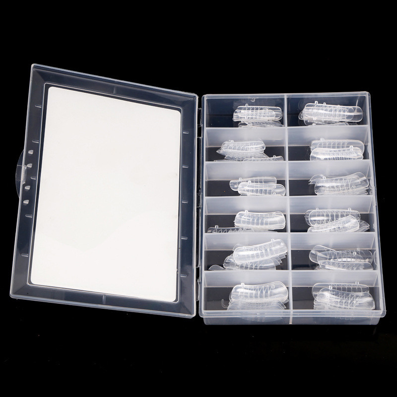 120 komada kalupa za ugradnju savjeta za nokte dvostrukog oblika, plastični lažni lažni nokti Alat za višekratnu upotrebu Puno pokrivanje ekstenzija noktiju za više oblika noktiju