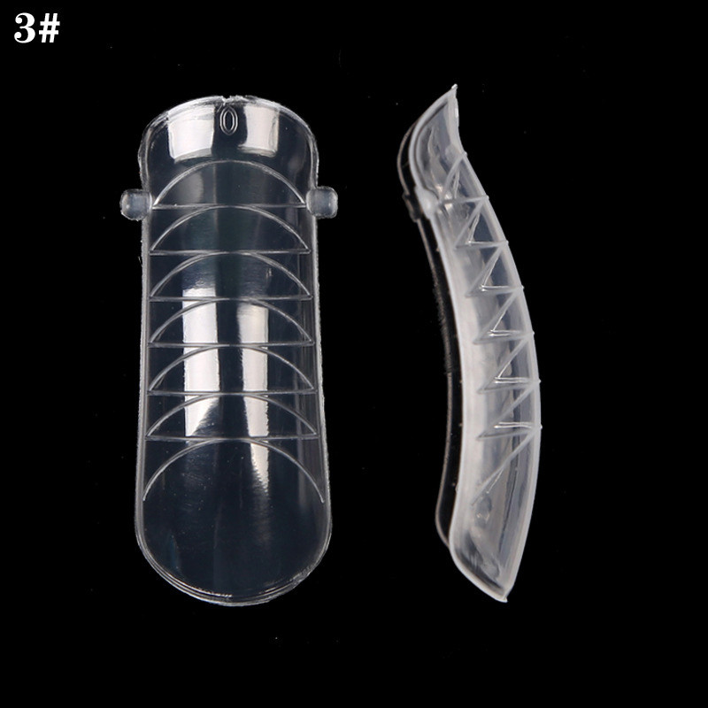 120 komada kalupa za ugradnju savjeta za nokte dvostrukog oblika, plastični lažni lažni nokti Alat za višekratnu upotrebu Puno pokrivanje ekstenzija noktiju za više oblika noktiju