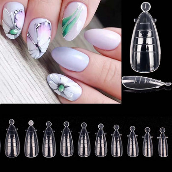 Dual Nail Forms Poly UV Gel for Extension Tips Mold Russia Almond Acrylic Nails Top Forms Diy Art Finger Artificial Up Forms