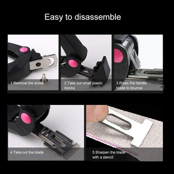 1Pcs Акрилни накрайници Резачка за фалшиви нокти Професионална ножица за капсули за нокти Машинка за подстригване Регулируема фалшива ноктопластика Тример за рязане Инструмент за маникюр