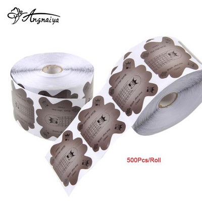 ANGNYA 500 komada profesionalnih sivih savjeta za oblikovanje noktiju Nail Art Guide Extension Francuski DIY alat Akrilni UV gel alat za nail art S045