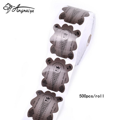 ANGNYA 500 komada profesionalnih sivih savjeta za oblikovanje noktiju Nail Art Guide Extension Francuski DIY alat Akrilni UV gel alat za nail art S045