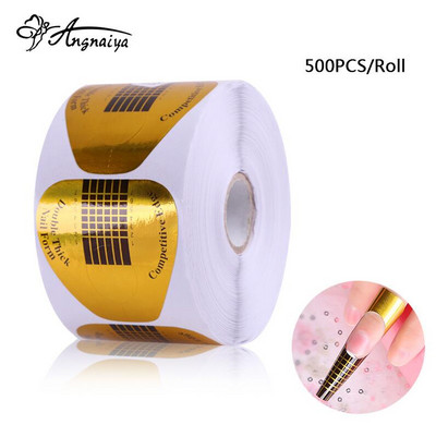 ANGNYA 500 komada profesionalnih sivih savjeta za oblikovanje noktiju Nail Art Guide Extension Francuski DIY alat Akrilni UV gel alat za nail art S045