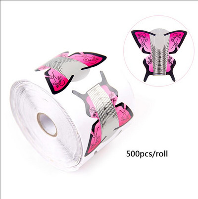 ANGNYA 500 komada profesionalnih sivih savjeta za oblikovanje noktiju Nail Art Guide Extension Francuski DIY alat Akrilni UV gel alat za nail art S045