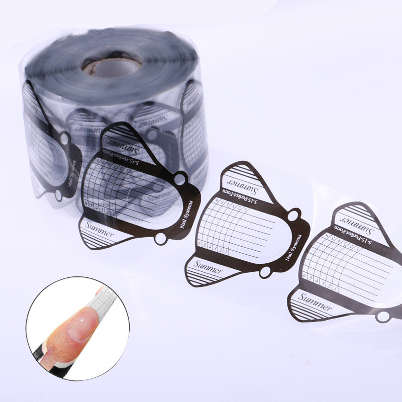 ANGNYA 500 komada profesionalnih sivih savjeta za oblikovanje noktiju Nail Art Guide Extension Francuski DIY alat Akrilni UV gel alat za nail art S045