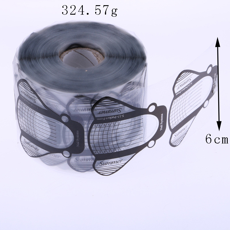 ANGNYA 500 komada profesionalnih sivih savjeta za oblikovanje noktiju Nail Art Guide Extension Francuski DIY alat Akrilni UV gel alat za nail art S045